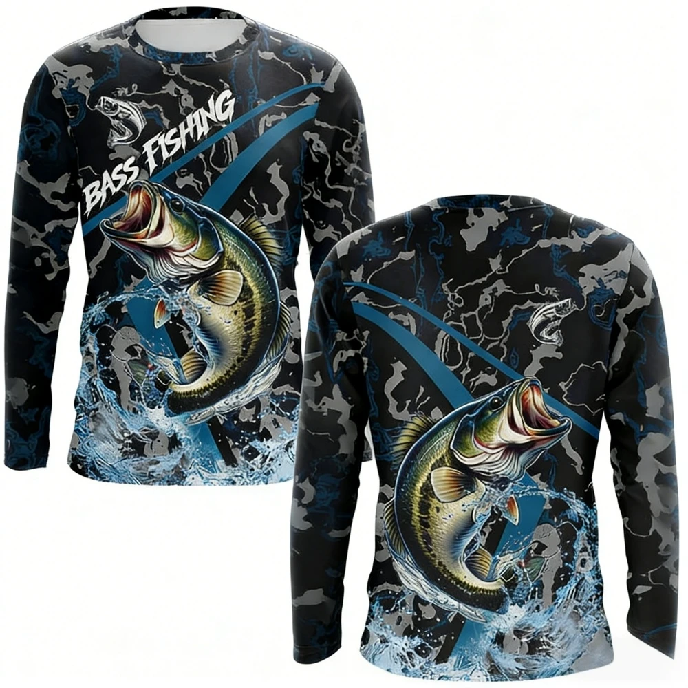 Maglia da pesca da uomo, a man - Outdoor Hunting Prints recensione e prezzo